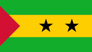 São Tomé and Príncipe flag think borderless